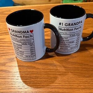 Grandma and Grandpa White and Black Mugs